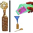 Mii Art brass surmedani with funnel/kuppi and surma use in eye's muckap[size-9-cm]pack of-1funnel,2 surma packed,1 brass surmedani.