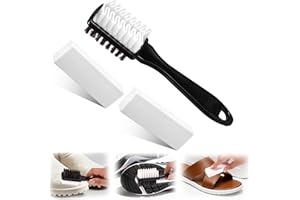 SINBANA Brosse à Daim 2 en 1, Kit de Nettoyage de Chaussures avec 2 Gommes à Polir et Poils Doux pour Bottes en Daim et Nubuck