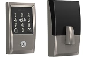 SCHLAGE BE499WBCEN619 Encode Plus Smart WiFi Deadbolt Lock, Satin Nickel