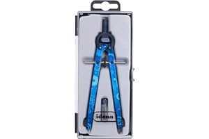 ‎IDENA Idena 20165 - Zirkel Style Machine mit Mitteltriebrad, Schnellverstellzirkel im Etui, inkl. zwei Ersatzminen in Dose