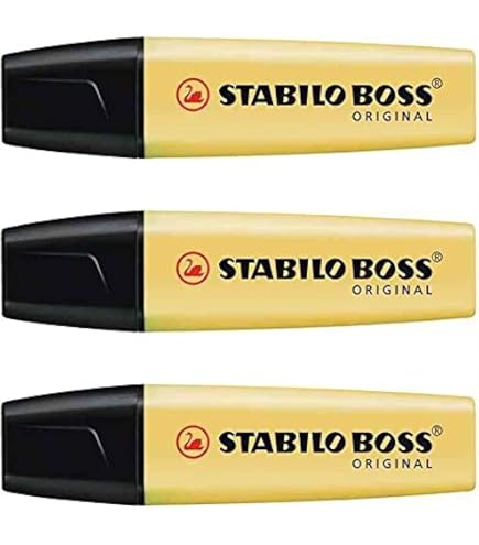 Stabilo Boss Original Lot De 10 X 2 Surligneurs Jaunes - Le Classique Indémodable