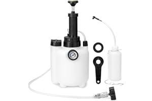 QWORK purgeur de Frein Voiture 3L, Adaptateur E20, purgeur de Liquide de Frein Voiture, avec réservoir d'aspiration de 1L