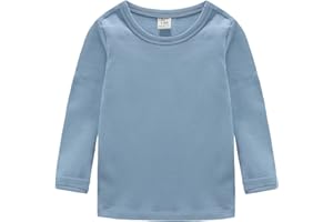 CuteOn Bambini Ragazzi Ragazze Manica Lunga Cotone T-Shirt (Taglia 2-6 Anni) varietà di Colori
