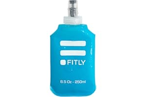 FITLY Gourde Souple Pour Sac D'hydratation De Course - Idéal pour Le Running, Vélo, Randonnée - Bouteille D'eau Pliable pour Utilisation en Extérieur - Flasque souple pour l'hydratation
