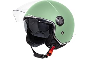 ‎VINZ VINZ Pavia Jethelm mit Doppelvisier | Roller Helm Fashionhelm | In Gr. XS-XXL | Jet Helm mit Sonnenblende | ECE 22.06 Zertifiziert