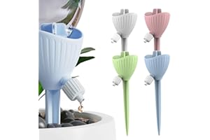AUOQZ 4Pcs Self Plant Watering Spikes, Automatic Plant Feeders Drip Water Devices for Outdoor Indoor Irrigation Watering Dripper Spikes System with Adjustable Slow Release Control Valve