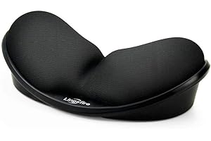 LINGSFIRE Memory Foam Mouse Wrist Rest Pad Anti-skid Mousepad Support Mat for Office Computer Laptop Mac - Durable Comfortable Lightweight Easy Typing Pain Relief (Black)