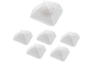 LOVEHAI Food Cover Mesh, Food Mesh Pop Up Cover, Cake Cover Fruit Cover Umbrella for Dish Storage Outdoor (6 Small)