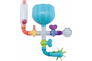 Nuby - Jouet de Bain Crazy Waterworks - Jouet de Bain pour Enfants - Jouet d'eau interactif pour la Baignoire - avec ventouses - Aqua - sans BPA - 18+ Mois
