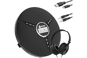KLIM Discman con Cuffia – Lettore CD portatile con cuffie - con batteria interna ricaricabile - NUOVO – Lettore CD e mini CD compatto, personale, compatibile con CD-R, CD-RW ed MP3, CD Walkman