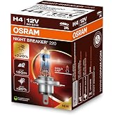 OSRAM H4 NIGHT BREAKER 220% Daha G&uuml;&ccedil;l&uuml; Işık (1Adet), 12V, 60/55W karton kutu