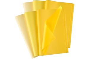 Morcheiong Lot de 120 feuilles de papier de soie jaune multicolore pour emballage cadeau d'automne en vrac pour bricolage, anniversaire, mariage, Thanksgiving, vacances, artisanat, décoration, fête,