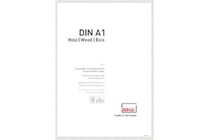 ‎DEHA DESIGN DEHA Design Bilderrahmen Fontana, 59,4 x 84,1 cm (A1), Weiß, Holz, für Poster und Bilder, bruchsicheres Acrylglas, Hoch- und Querformat, stabile Rückwand