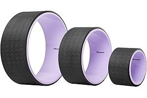 REEHUT Yoga Wheel 32cm×13cm (12.6" x 5") Strong Premium Roller Designed for Dharma Yoga Wheel Pose, for Stretching and Improving Backbends - Includes Pose Guide Ebook