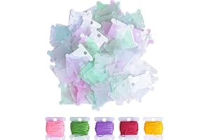 JOYAN Rocchetti di Filo di Plastica 120 pezzi Porta-Carte Filo da Ricamo Farfalle Avvolgifilo Bobine Di Filo Avvolgitore Filo da Ricamo Carte da Cucire per Fai-Da-Te Punto Croce Cucito Deposito Cotone