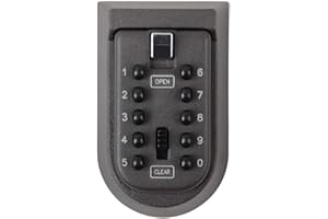 ASelected Wall Mounted Spare Key Storage Safe Lock Box Resettable Code Key Keeper Outdoor Keysafe Small Outside Security Lockbox for House Spare Keys, Airbnb, Garage, Carers, Nurse, Home Access
