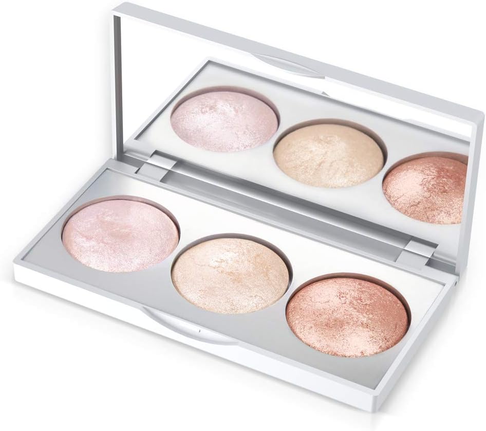 Golden Rose Strobing Highlighter Palette - 3'lü Fırınlanmış Aydınlatıcı Paleti