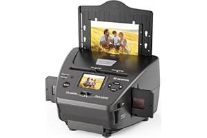DIGITPRO Film- und Fotoscanner mit 6,1 cm (2,4 Zoll) LCD-Display, konvertiert 135 Folien mit 35 mm / 135 Negativfilme, Fotos, Visitenkarte in Digitale Bilder mit 22 MP, SD-Karte mit 4 GB