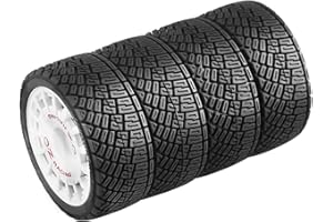 TECKEEN 4Pcs 67mm Outer Diameter 12mm Hex 1/10 RC Car Tires on Road Tyre Wheel Set