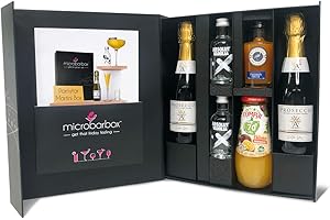 MICROBARBOX Pornstar Martini Cocktail Gift Set in a Premium Luxury Gift Box | Features: 2 x Classic Pornstar Martinis, 2 x Passion Fruit Bellinis, 2 x Prosecco shots | Cocktail Gift Set, Cocktail Hamper