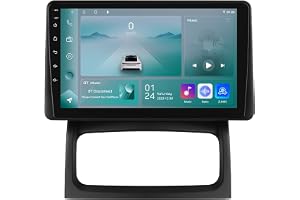 Ossuret Bilradio för Renault Clio 2 (2000–2012) 9-tums Android 13 pekskärm 2 + GPS-navigering med Carplay Android Auto WiFi och Bluetooth-styrning