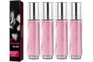 Elinrat 1/2/3/4 PCS Parfum Phéromones Femme Flavor | Cologne Aux Phéromones Pour Hommes Femmes | Parfum Phéromones | Parfum Homme | Lure Her Cologne | À L'huile Infusée Aux Phéromones À Bille