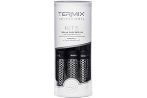Termix Cepillos Termix Profesional, Cepillo Pelo, Cepillo Redondo Pelo Profesional, Secado Rápido, Fibras Ionizadas Alto Rendimiento, Cepillo Alisador, Cepillo Pelo Antirotura (Pack)