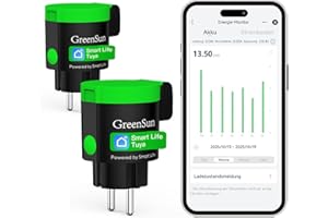 GreenSun Zeitschaltuhr Aussenbereich Wlan Steckdose Outdoor - Smart Life APP Wlan Steckdose Timer Sprachsteuerung Timer WiFi Smart Stecker Nicht Kompatibel mit VeSync 2PC