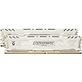 Crucial Ballistix Sport LT BLS2K8G4D240FSC 2400 MHz, DDR4, DRAM, Mémoire Kit pour PC de Gamer, 16Go (8Gox2), CL16 (Blanc)