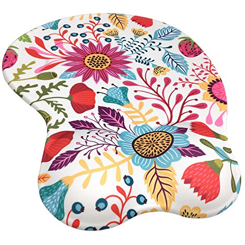 Ergonomisches Komfort Mauspad mit Handauflage aus Gel,Blumen - 2