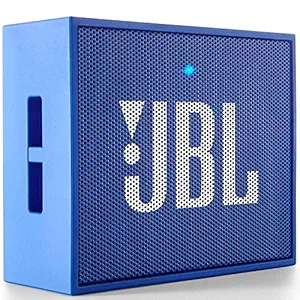 JBL Go, Wireless Portable Bluetooth Speaker with Mic, JBL Signature Sound, Vibrant color options, Bluetooth & AUX Connectivity (Blue)