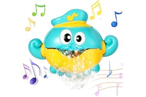 MOOKLIN ROAM Giocattoli da Bagno Polpo, Giocattoli con Bolle Squirters Macchina per Bolle con 12 Musica per Vasca da Bagno Bambini Tempo di Divertimento