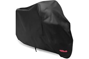 MORIASTER Telo Coprimoto Impermeabile Universale 210D Copri Scooter Moto Antipolveri Anti UV per Teli per moto Telo Coprimoto Motociclo Nero (245 * 105 * 125cm)