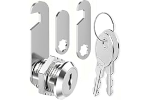 ZiYuya 16mm Cerradura de buzón con llave diferente, cerradura de leva para gabinete, cerradura de buzón, cerradura de cajón, cerradura de tocador, cerradura de puerta de armario