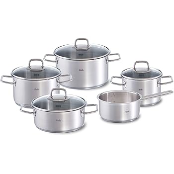 Fissler Topfset korfu – 5-teilig – Edelstahl Kochtopf Set
