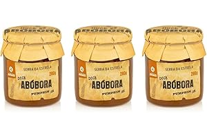 QUINTA DE JUGAIS Mermelada de Calabaza - Pack de 3 Frascos de 280g - Sabor y Delicioso - Ideal para Postres y Desayunos - Sin Colorantes ni Conservantes - Producto Gourmet de Origen Portugués