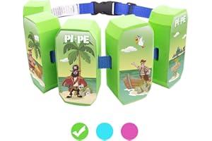‎PI-PE PI-PE Schwimmgürtel für Kinder - Schwimmhilfe ideal zum Lernen und toben - 5 Blöcke je nach Fortschritt entfernbar - schönes Design für Jungen und Mädchen, One Size
