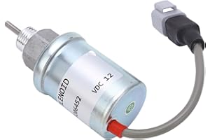 Elettrovalvola di Arresto del Carburante, Yosoo Elettrovalvola di Arresto del Carburante 12V 185206452 Sostituzione Ad Alta Resistenza per Perkins GG - 402D-15 GH - 403D-07