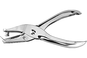 D.RECT Perforatrice Individuel 6 mm - Perforateur Argent, 8 Feuilles - Main Poincon Trou Perforateur de Papier, Perforateur Comme Accessoire de Bureau Idéal pour Classeurs
