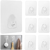 Crochets Adhésifs Muraux Transparents 30 Pièces Fixation Sans