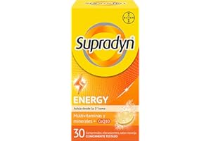 Supradyn Energy Multivitaminas para Todos con Vitaminas, Minerales y Coenzima Q10, Ayuda a Activar y Mantener tu Energía y Reducir el Cansancio, 30 Comprimidos Efervescentes