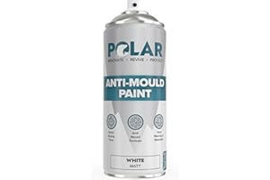 POLAR SPECIALIST COATINGS Polar Anti Mould Spray Paint White Matt - 400ml | Mould Resistant Paint for Internal Bathroom, Kitchen Walls & Ceilings | Long Lasting Protection for Indoor Use | Easy To Apply