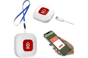 GDWD WiFi Smart Notrufknopf für Senioren, Persönlicher SOS Notfallknopf für ältere Patienten, Kinder, WLAN SOS Notruf auf Handy, Hausnotruf, Tuya WiFi Notruf Alarm an Telefon Senden