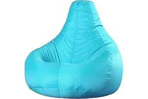 Bean Bag Bazaar Recliner Gaming Bean Bag Chair, Aqua, Large Indoor Outdoor Bean Bags, Lounge or Garden, Big Adult Gaming Bean Bag Chairs with Filling Included