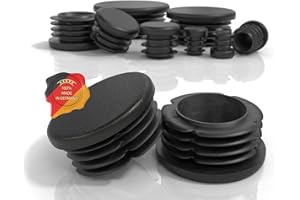 PD® Lamellenstopfen Rund 55mm für Rundrohr (Außendurchmesser) | Endkappen aus PE Kunststoff | Rohrstopfen 55mm zur Rohrabdeckung von Stahlrohr, Edelstahlrohr & Alurohr | Rundstopfen Schwarz | 4 Stück