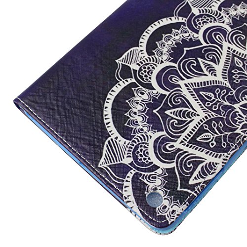iPad Mini Schutzhülle Leder, iPad Mini2 Hülle, iPad Mini 3 Bumper Hülle, Moon mood® Ledertasche für Apple iPad Mini 1/iPad Mini 2/iPad Mini 3 7.9 Zoll, PU Leder Cover Hülle Folio Handyhülle Gemalt Muster Premium Bumper Tasche Backcover Handytasche Stand Etui im BookStyle Tasche mit Totem Mandala Entwurf Standfunktion Halter Kreditkarte Slots und Magnetverschluss Cover mit Weich TPU Innere Etui für iPad Mini 2 (nicht für iPad Mini 4) - 4