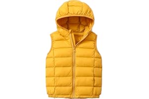 SK Studio Bebé Chaleco de Abajo Infantil Chaleco de Plumas Invierno Encapuchado Chaquetas Acolchado Ligero sin Mangas Abrigo