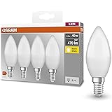 Osram LED Base Classic B Lampada, a Forma di Candela con Attacco E14, non dimmerabile, Sostituisce 5,0W = 40 watt, opaca, Bia