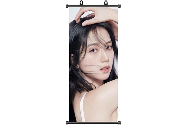 TuYines Article de fan Blackpink : poster JISOO, tableau enroulable, cadeau et décoration d'anniversaire (70 x 30 cm)