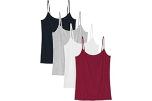 vislivin Camiseta Sin Mangas con Tirantes Finos Ajustables con Camisola Sólida Básica para Mujer
